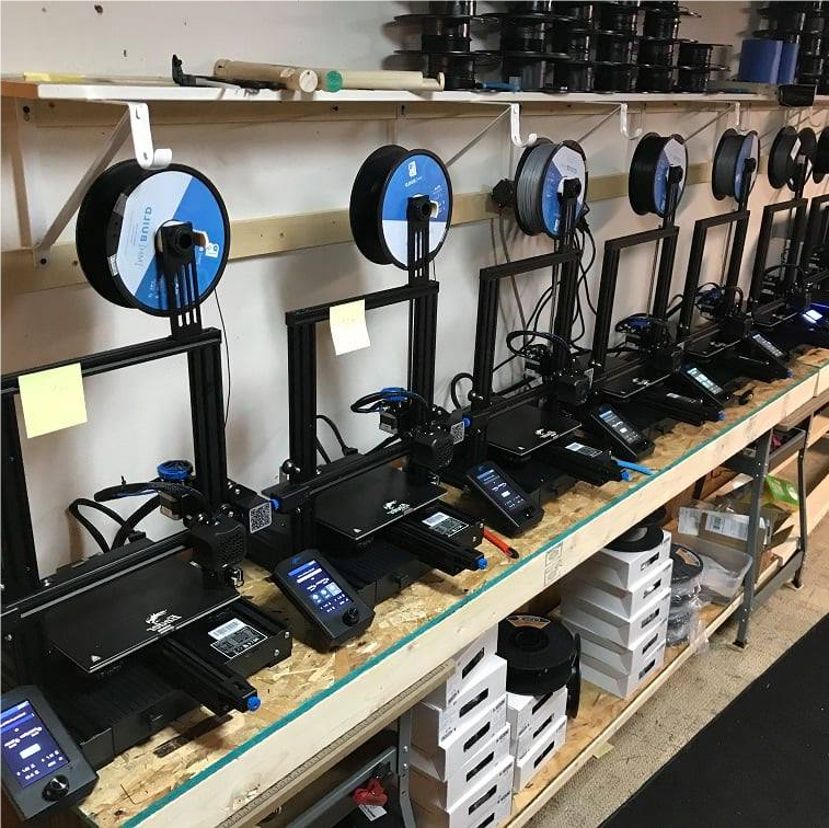 refurbishing creality 3d printers in EU studio