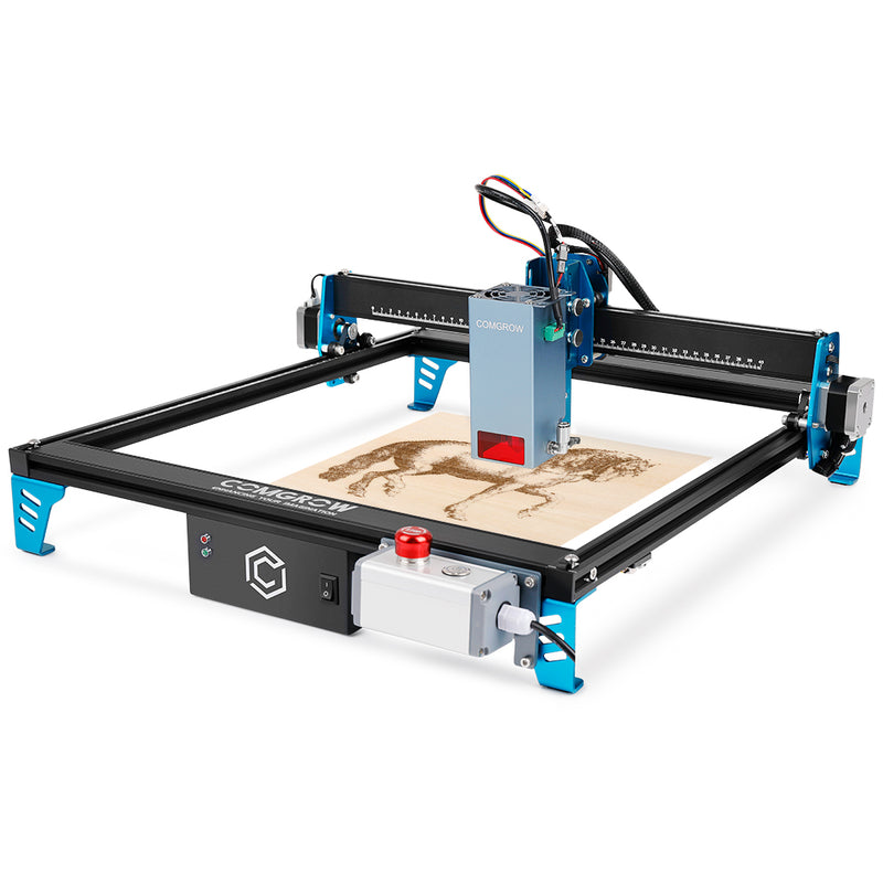 Comgrow z1 is engraving a piece of wood board